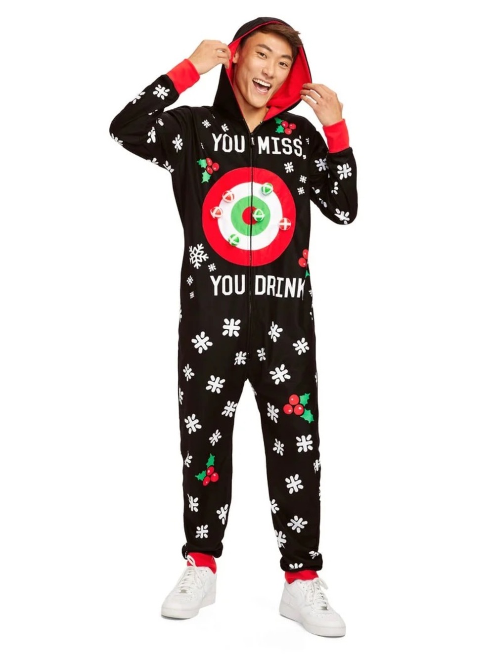 Tipsy Elves Unisex Hooded Jumpsuit Costume Pajamas NWT Size S NWT